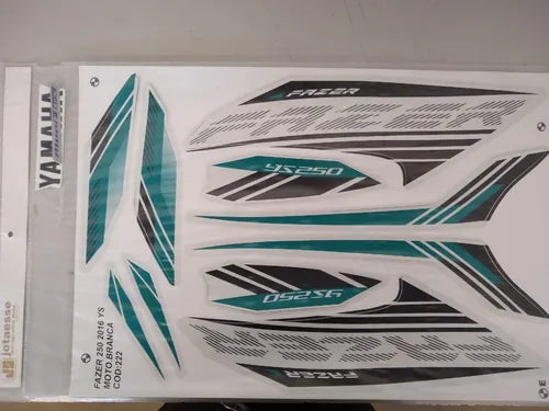 Faixa Adesiva Yamaha Fazer 250 Blue Flex 2016 Original Branca - Qualidade Premium e Acabamento Perfeito
