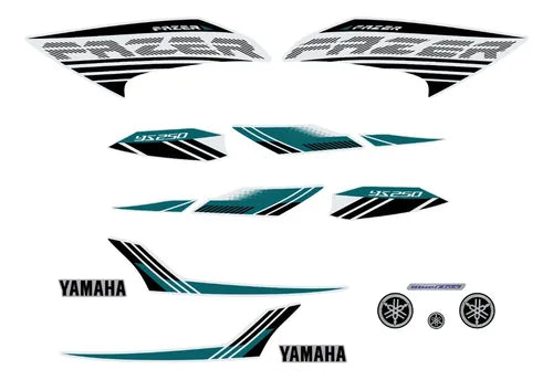 Faixa Adesiva Yamaha Fazer 250 Blue Flex 2016 Original Branca - Qualidade Premium e Acabamento Perfeito