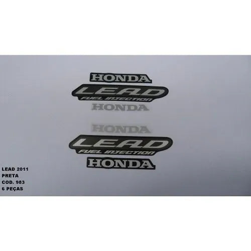 Faixa Adesiva Honda Lead 110 2011 Original Preta - Qualidade Premium e Acabamento Perfeito