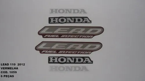 Faixa Adesiva Honda Lead 110 2012 Original Vermelha - Qualidade Premium e Acabamento Perfeito
