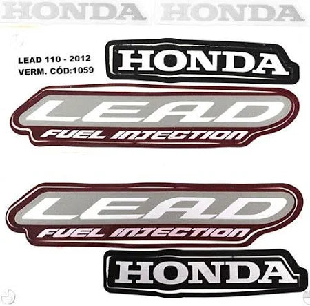 Faixa Adesiva Honda Lead 110 2012 Original Vermelha - Qualidade Premium e Acabamento Perfeito