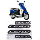Kit Completo de Adesivos Honda Lead 110 2014 - Cor Azul