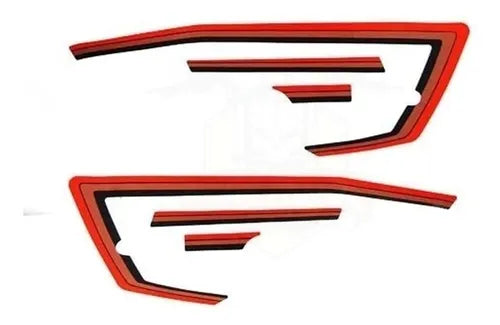 Faixa Adesiva ML 83/84 Original Vermelho/Prata - Qualidade Premium e Acabamento Perfeito