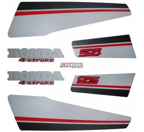 Kit Completo de Adesivos Honda ML 1987 - Cor Preta