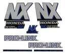 Kit Completo de Adesivos Honda NX 150 1990 - Cor Preta 157