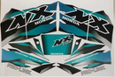 Kit Completo de Adesivos Honda NX 200 2001 - Cor Verde Metálico