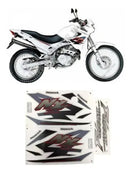 Kit Completo de Adesivos Honda NX 400 2000 - Cor Prata