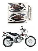 Kit Completo de Adesivos Honda NX 400 2000 - Cor Prata