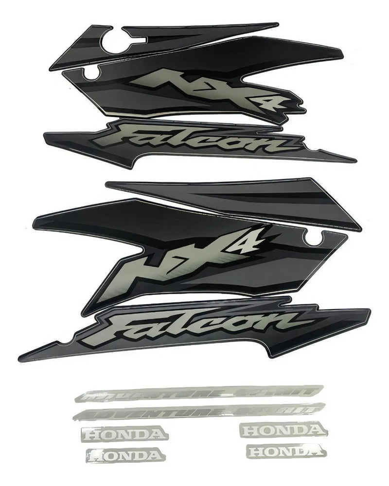 Kit Completo de Adesivos Honda NX 400 2002 - Cor Cinza