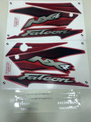 Kit Completo de Adesivos Honda NX 400 2002 - Cor Vermelha