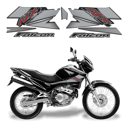 Kit Completo de Adesivos Honda NX 400 2004 - Cor Preta