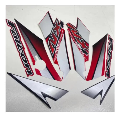 Kit Completo de Adesivos Honda NX 400 2004 - Cor Vermelha