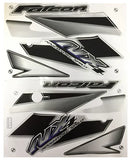 Kit Completo de Adesivos Honda NX 400 2005 - Cor Preta