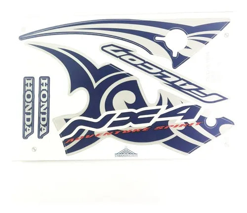 Kit Completo de Adesivos Honda NX 400 2006 - Cor Azul