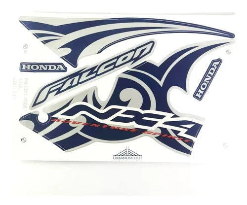 Kit Completo de Adesivos Honda NX 400 2006 - Cor Azul