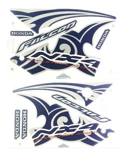 Kit Completo de Adesivos Honda NX 400 2006 - Cor Azul