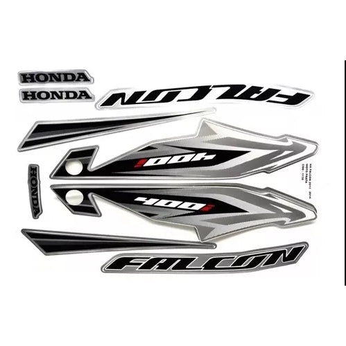Kit Completo de Adesivos Honda NX 400 2013/14 - Cor Prata