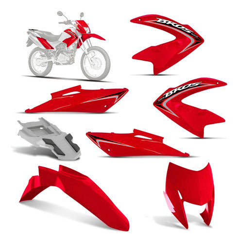 Kit Completo de Adesivos Honda NXR 125 2013 - Cor Vermelha