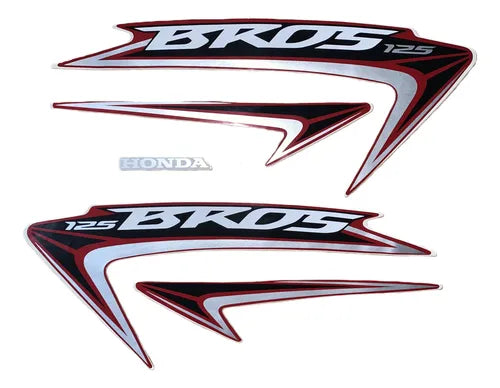 Kit Completo de Adesivos Honda NXR 125 2015 - Cor Vermelha