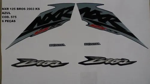 Faixa Adesiva Honda NXR 125 Bross KS 2003 Original Azul - Qualidade Premium e Acabamento Perfeito