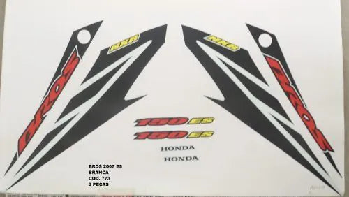 Faixa Adesiva Honda NXR 150 Bross ES 2007 Original Branca - Qualidade Premium e Acabamento Perfeito