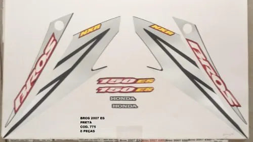 Faixa Adesiva Honda NXR 150 Bross ES 2007 Original Preta - Qualidade Premium e Acabamento Perfeito