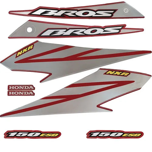 Faixa Adesiva Honda NXR 150 Bross ES 2008 Original Vermelha - Qualidade Premium e Acabamento Perfeito