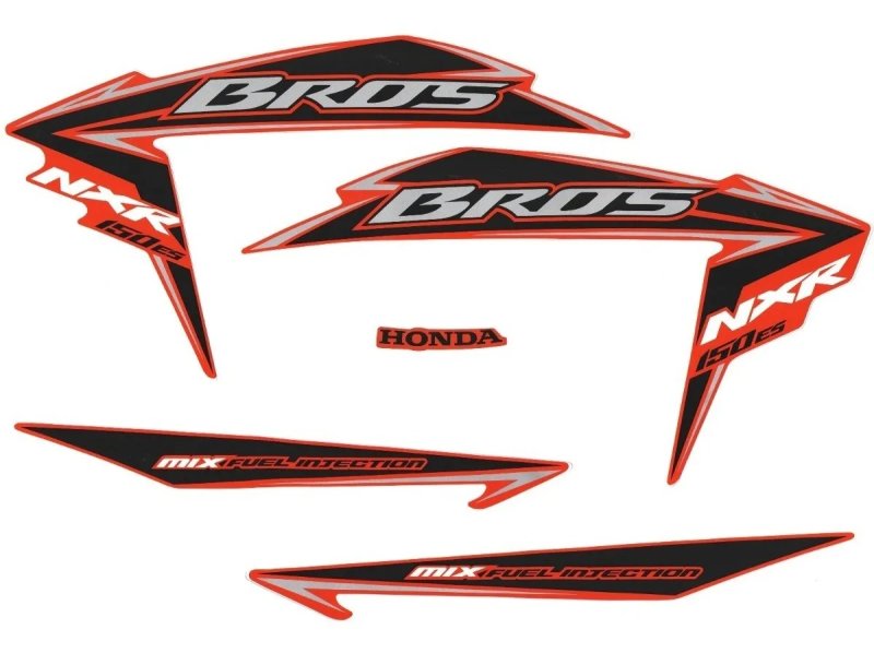 Faixa Adesiva Honda NXR 150 Bross ES 2011 Original Laranja - Qualidade Premium e Acabamento Perfeito
