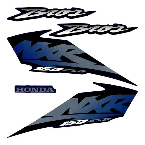 Faixa Adesiva Honda NXR 150 Bross ESD 2003 Original Azul - Qualidade Premium e Acabamento Perfeito
