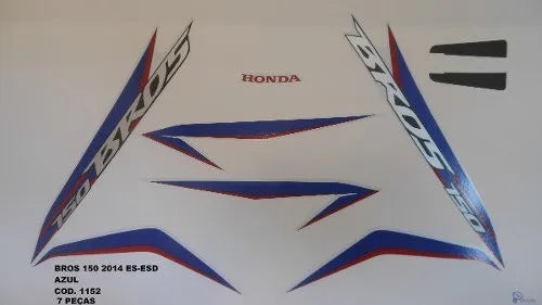 Faixa Adesiva Honda NXR 150 Bross ES/ESD 2014 Original Azul - Qualidade Premium e Acabamento Perfeito