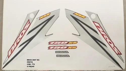 Faixa Adesiva Honda NXR 150 Bross KS 2007 Original Preta - Qualidade Premium e Acabamento Perfeito
