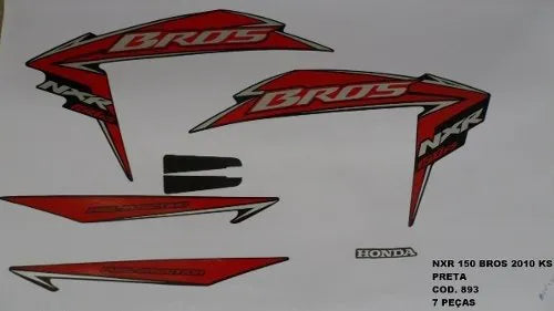 Faixa Adesiva Honda NXR 150 Bross KS 2010 Original Preta - Qualidade Premium e Acabamento Perfeito
