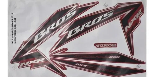 Faixa Adesiva Honda NXR 150 Bross KS MIX 2010 Original Vermelha - Qualidade Premium e Acabamento Perfeito
