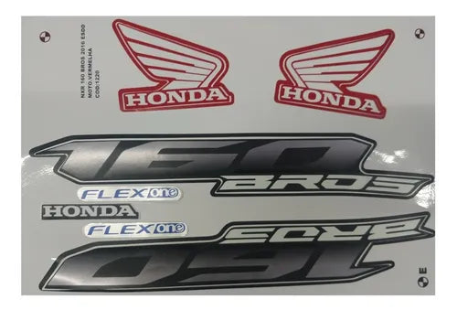 Faixa Adesiva Honda NXR 160 Bross ESDD 2016 Original Vermelha - Qualidade Premium e Acabamento Perfeito