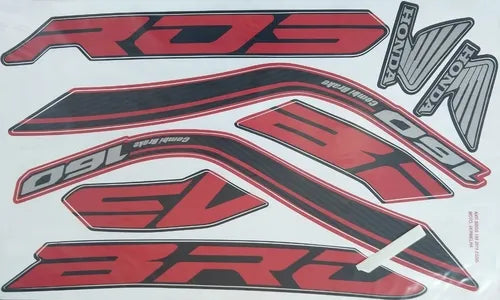 Faixa Adesiva Honda NXR 160 Bross ESDD 2018 Original Vermelha - Qualidade Premium e Acabamento Perfeito
