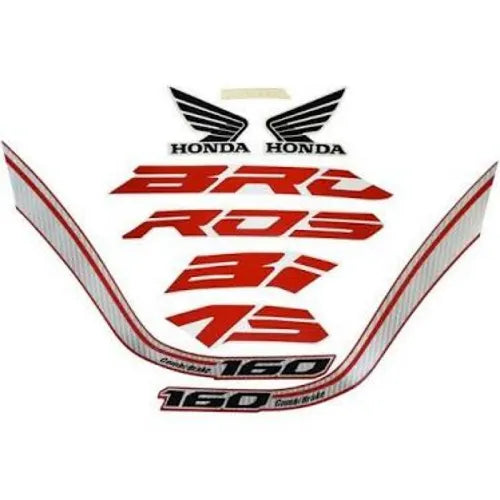 Faixa Adesiva Honda NXR 160 Bross ESDD 2019 Original Branca/Vermelha - Qualidade Premium e Acabamento Perfeito
