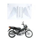 Faixa Adesiva Honda Pop 100 2009 Cinza - Qualidade Premium e Acabamento Perfeito