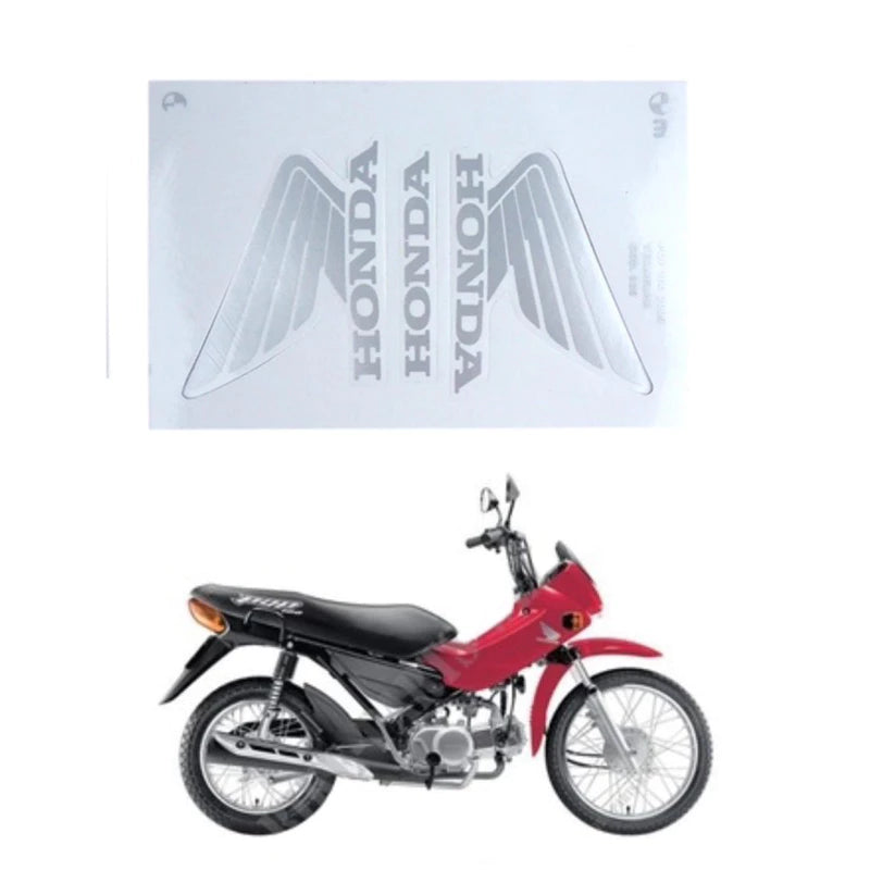 Faixa Adesiva Honda Pop 100 2009 Original Vermelha - Qualidade Premium e Acabamento Perfeito