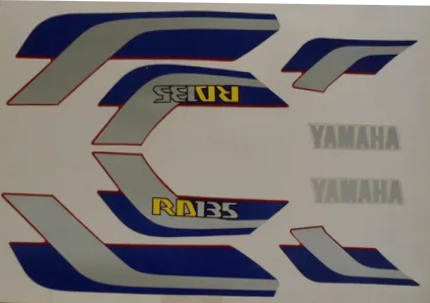 Faixa Adesiva Yamaha RD 135 1993 Original Vermelha - Qualidade Premium e Acabamento Perfeito