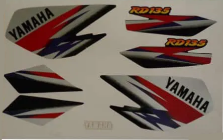 Faixa Adesiva Yamaha RD 135 1996 Original Preta - Qualidade Premium e Acabamento Perfeito