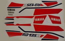 Faixa Adesiva Yamaha RD 135Z 1987  Branca - Qualidade Premium e Acabamento Perfeito
