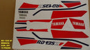Faixa Adesiva Yamaha RD 135Z 1987  Branca - Qualidade Premium e Acabamento Perfeito
