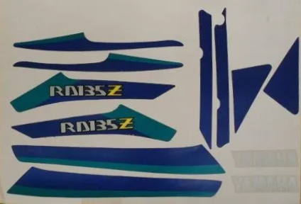 Faixa Adesiva Yamaha RD 135Z 1993  Preta - Qualidade Premium e Acabamento Perfeito