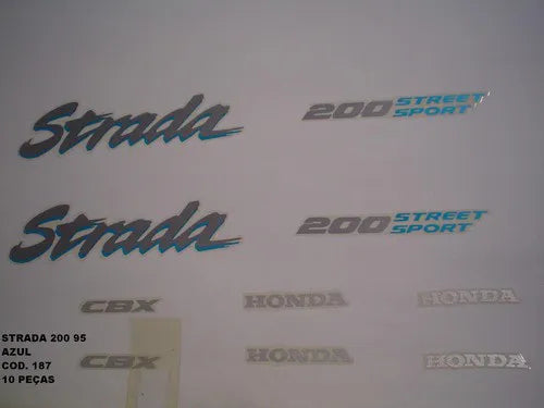 Faixa Adesiva Yamaha STRADA 200 1995 Azul - Qualidade Premium e Acabamento Perfeito