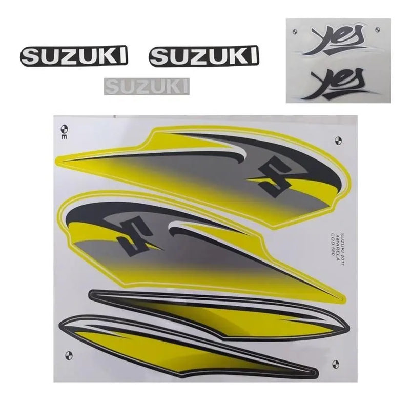 Faixa Adesiva Suzuki YES 2011  Amarela - Qualidade Premium e Acabamento Perfeito