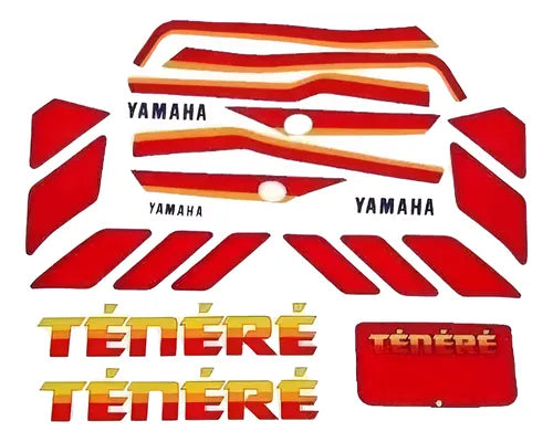 Faixa Adesiva Yamaha TENERE 1990/1991  Branca - Qualidade Premium e Acabamento Perfeito
