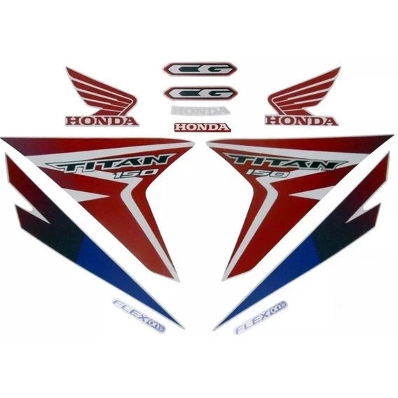 Faixa Adesiva Honda Titan 150 2015 ESD/EX Modelo Original Branca - Qualidade Premium e Acabamento Perfeito