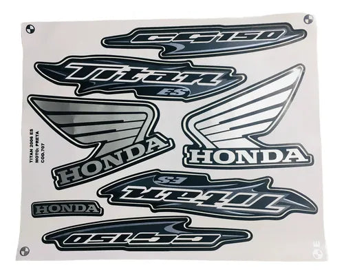 Faixa Adesiva Honda Titan 150 ES 2006 Modelo Original Preta - Qualidade Premium e Acabamento Perfeito
