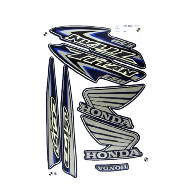 Faixa Adesiva Honda Titan 150 ESD 2007 Modelo Original Azul - Qualidade Premium e Acabamento Perfeito