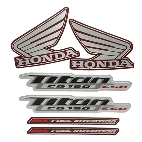 Faixa Adesiva Honda Titan 150 ESD 2011 Modelo Original Vermelho Metálico - Qualidade Premium e Acabamento Perfeito